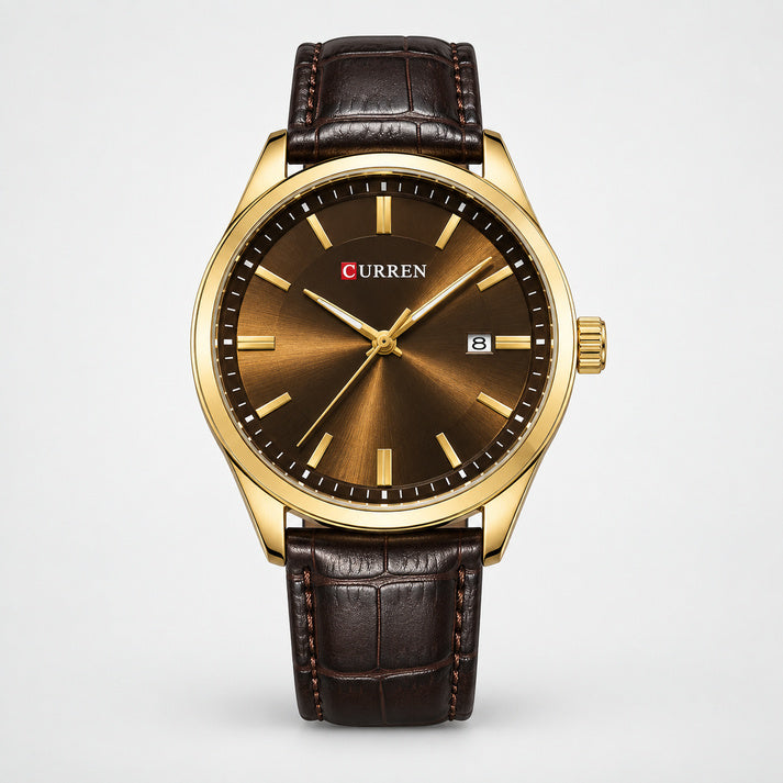 Relógio CURREN Classic – Elegância Masculina em Couro