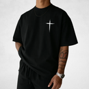 Camiseta Cruz Minimalista 100% Algodão Premium