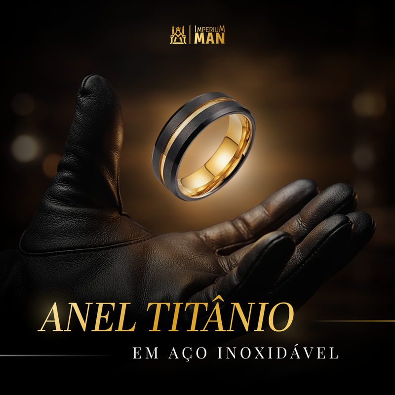 Anel Titânio em Aço Inoxidável