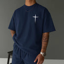 Camiseta Cruz Minimalista 100% Algodão Premium