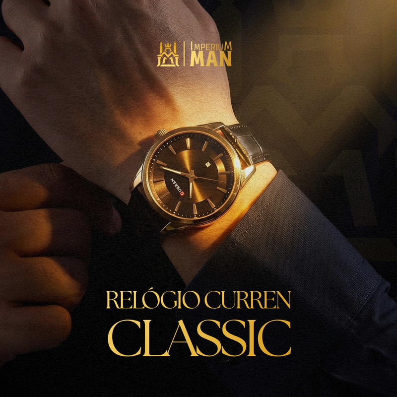 Relógio CURREN Classic – Elegância Masculina em Couro