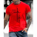 Camiseta “Por fé Andamos” 100% Algodão Slim Estampada
