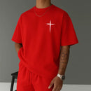 Camiseta Cruz Minimalista 100% Algodão Premium