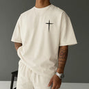 Camiseta Cruz Minimalista 100% Algodão Premium