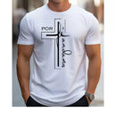 Camiseta “Por fé Andamos” 100% Algodão Slim Estampada