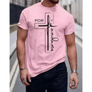 Camiseta “Por fé Andamos” 100% Algodão Slim Estampada