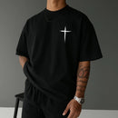 Camiseta Cruz Minimalista 100% Algodão Premium