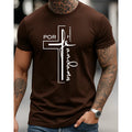 Camiseta “Por fé Andamos” 100% Algodão Slim Estampada