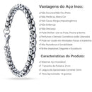 Pulseira Masculina de Corrente Veneziana Aço Inox Legítimo Cirúrgico Prata Original